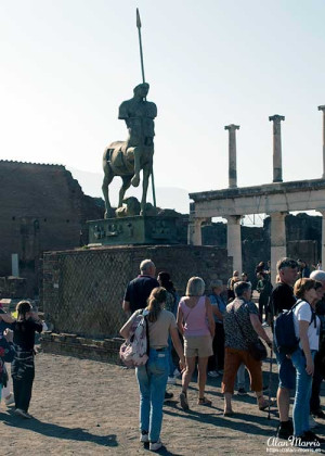 Centaur statue in the Forum at Pompeii.