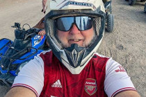 Alan Morris on a quad bike in the Agafay desert