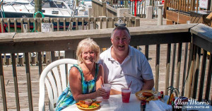 Jean & Alan Morris at Grills Seafood Grill & Tiki Bar at Port Canaveral.