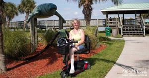 Jean Morris at Manatee Park in Cape Canaveral.