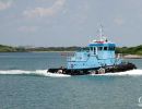 Tug boat leaving Port Canaveral.