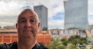 Alan Morris, on the deck of the Costa Favolosa as we dock in Rio de Janeiro