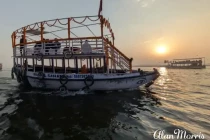Boats on the River Ganges at Varanasi.