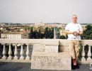 Alan Morris above the Piazza del Popolo, Rome