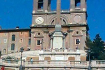 Trinita di Monti church at the top of the Spanish.