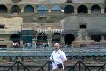 Alan Morris in the Colosseum in Rome.