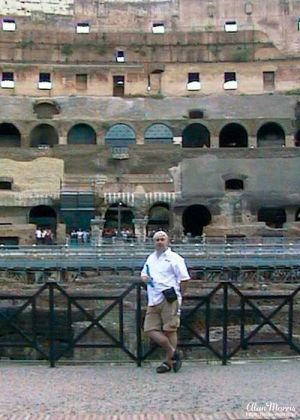 Alan Morris in the Colosseum in Rome.