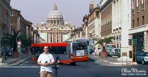 Alan Morris on the Via della Conciliazione in Rome.