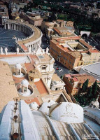 St. Peters Basilica looking down at St. Peters Square St. Peters Basilica looking down at St. Peters Square