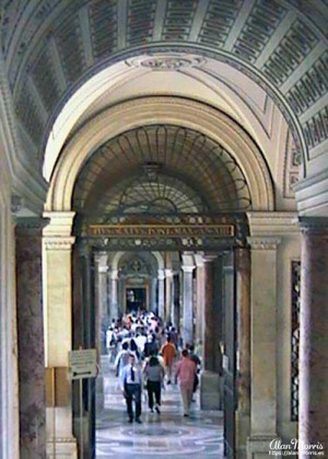 Long corridor in the Vatican, Rome.