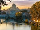 Sun set over Rome & the Tiber River