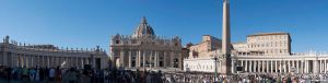 Saint Peters Square in front of the Vatican in Rome.