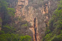 These clefts in the cliff face were used for stowing coffins.