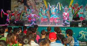 Tujia people in Louping Village perform a show for tourists. Tujia people in Louping Village perform a show for tourists.