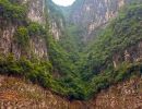 Cliffs along the side of the Shennong stream off of the Yangtze River.