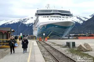 The NCL Spirit docked in Skagway, Alaska.