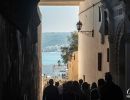 Tunnel through the wall of the Casbah, Tangier, Morocco.