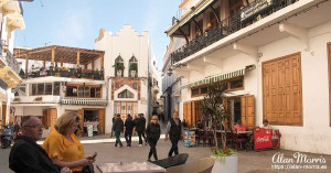 Mosque in a street in Tangier.