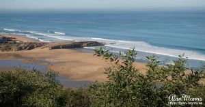 Sand beach at Cape Spartel, Morocco.