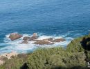 Atlantic Ocean crash on rocks along the coast of Cape Spartel