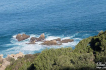 Atlantic Ocean crash on rocks along the coast of Cape Spartel