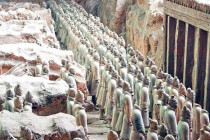 Terracotta Warriors in Pit One at the exhibition near Xi´an.