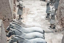 Terracotta figures in Pit One at the exhibition near Xi´an.