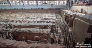 Terracotta Warriors in Pit One at the exhibition near Xi´an. Terracotta Warriors in Pit One at the exhibition near Xi´an.