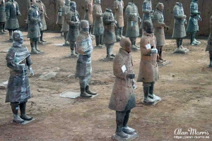 Terracotta Warriors in Pit One at the exhibition near Xi´an. Terracotta Warriors in Pit One at the exhibition near Xi´an.
