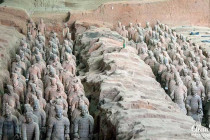 Terracotta Warriors in Pit One at the exhibition near Xi´an.