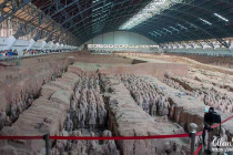 Terracotta Warriors in Pit One at the exhibition near Xi´an.