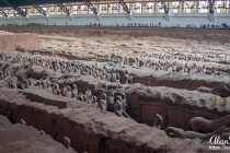 Terracotta Warriors in Pit One at the exhibition near Xi´an.