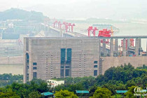 The Three Gorges Dam on the Yangtze River.