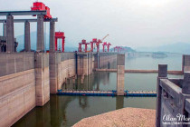 The Three Gorges Dam on the Yangtze River.