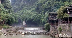 Weir & boat dock where the Xiangxi River meets the Yangtze River