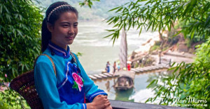 A girl from the Tribe of the Three Gorges. A girl from the Tribe of the Three Gorges.