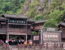 Longiinxi Ferry terminal at the Weir & boat dock at the Xiangxi & Yangtze Rivers.