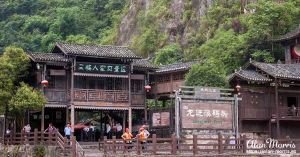 Longiinxi Ferry terminal at the Weir & boat dock at the Xiangxi & Yangtze Rivers.