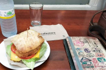 Meal at Valencia train station.