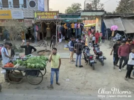 Roadside fruit stall in Chandwak, Utter Pradesh, India. Roadside fruit stall in Chandwak, Utter Pradesh, India.