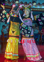 Girls in traditional costume in the fashion show on the Victoria Selina. Girls in traditional costume in the fashion show on the Victoria Selina.