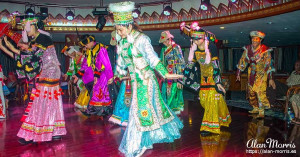 Crew in traditional dress for the fashion show on the Victoria Selina. Crew in traditional dress for the fashion show on the Victoria Selina.