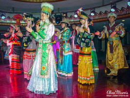 Crew members wore traditional dress for the fashion show on the Victoria Selina. Crew members wore traditional dress for the fashion show on the Victoria Selina.