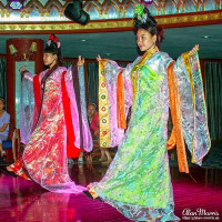 Victoria Selina staff in traditional costume for a fashion show. Victoria Selina staff in traditional costume for a fashion show.