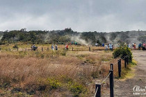 Steam vents near the crater's rim near the Kilauea Visitor Centre.