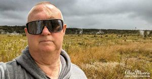 Alan Morris near the Steam vents near the Kilauea Visitor Centre.