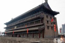 Watchtower on the walls around Xian, Shaanxi, China.