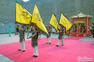 Flag waving ceremony at the City Walls of Xi´an.