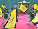 Flag waving ceremony at the City Walls of Xi´an.