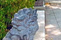 Stone figurine in the Yuyuan Gardens in Shanghai.